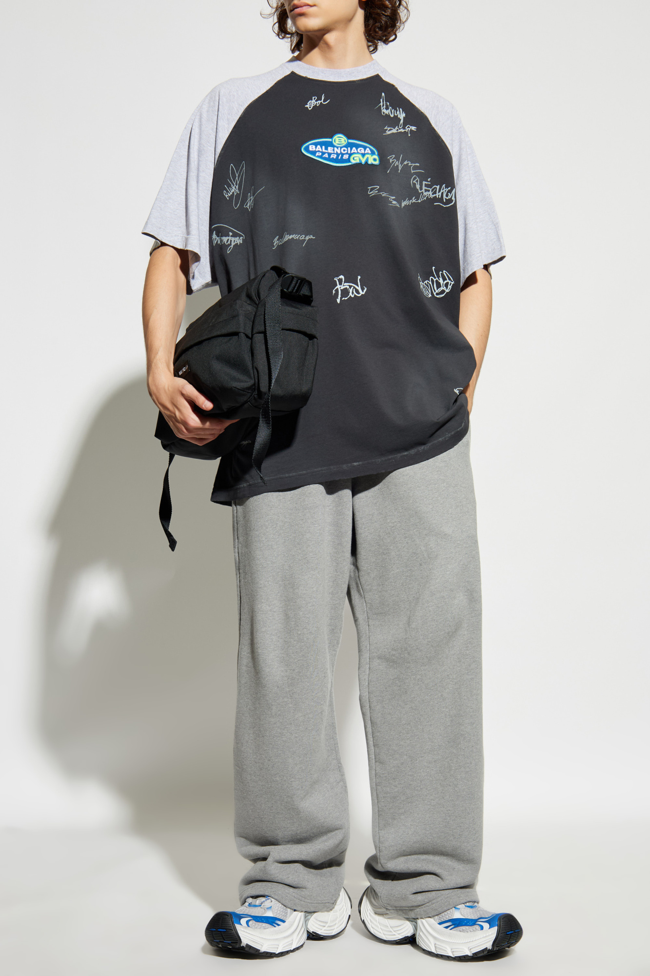 BALENCIAGA Tシャツ S ブラック　袋付き BALENCIAGA バレンシアガ 20SS 612966 TIV24 1070 BALENCIAGA